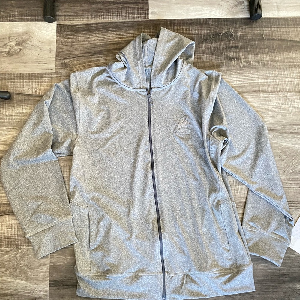 NWT Beverly Hills Polo Club Men's Hoodie Zip- Up Light Sweater Size X Large